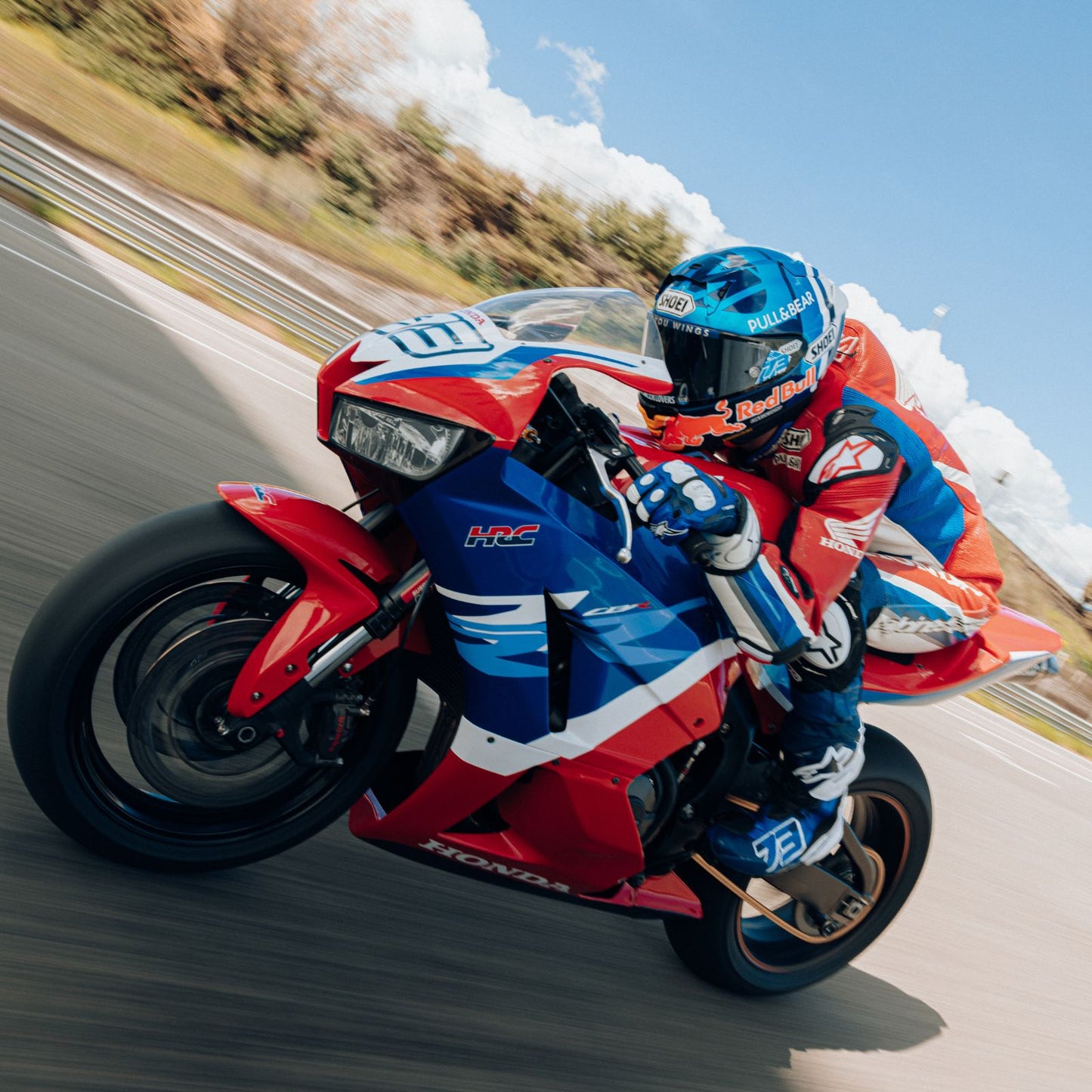 SHOEI X-FIFTEEN A.marquez73 V2 Tc-2 Helmet Blue