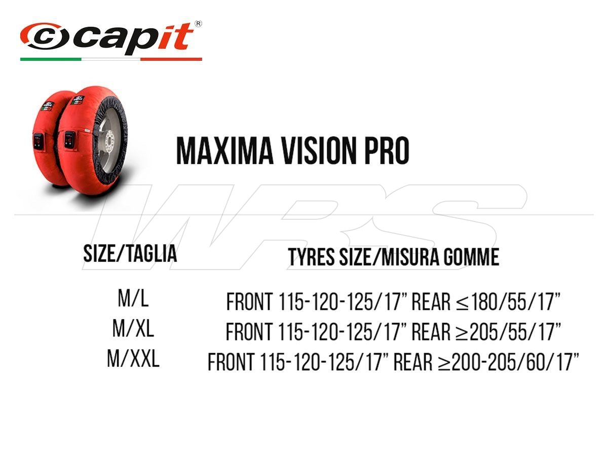 CAPIT PAIR MOTORCYCLE TYRE WARMERS MAXIMA VISION