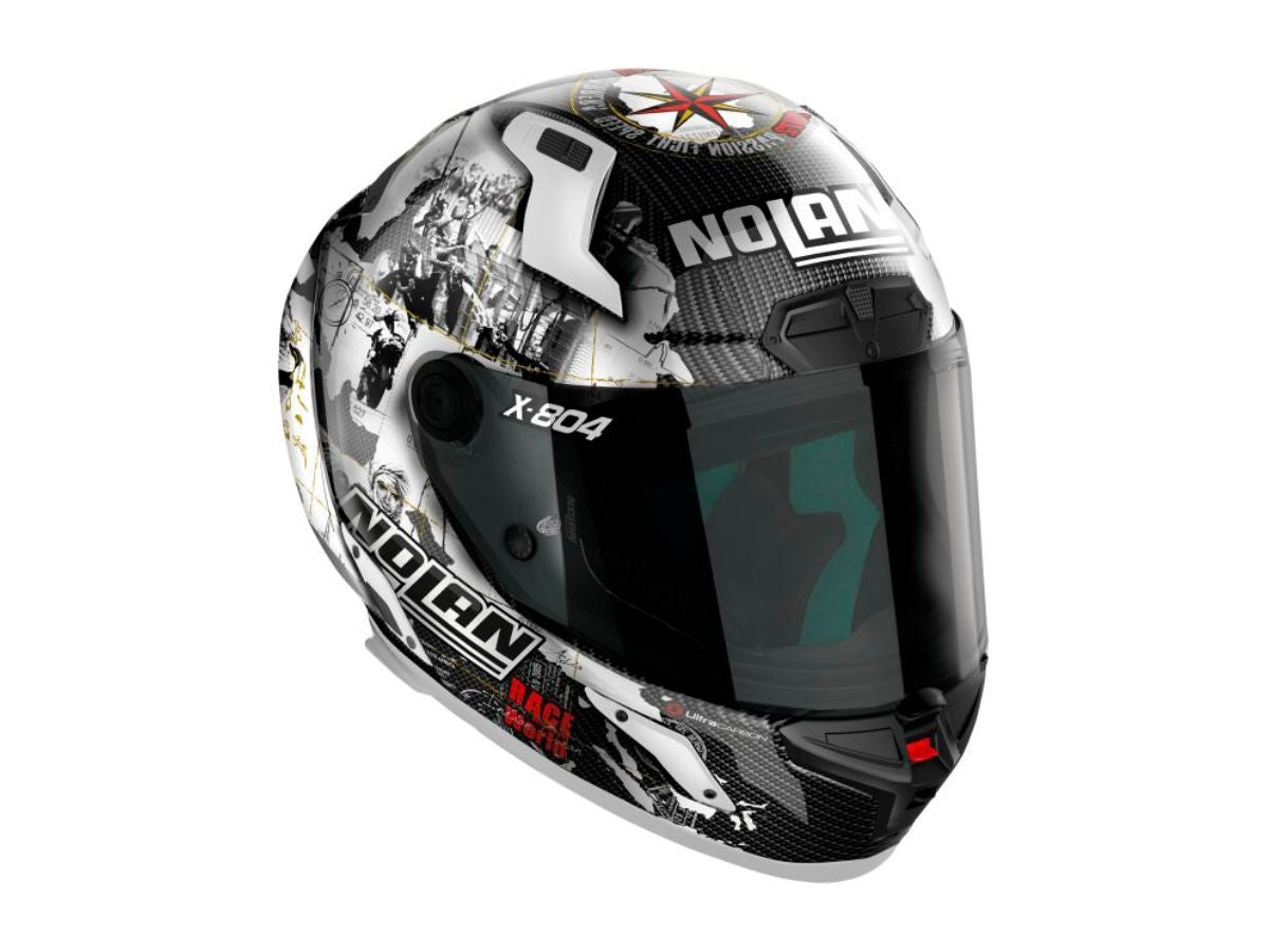 NOLAN FULL FACE HELMET X-804 RS ULTRA CARBON REPLICA C. CHECA 024