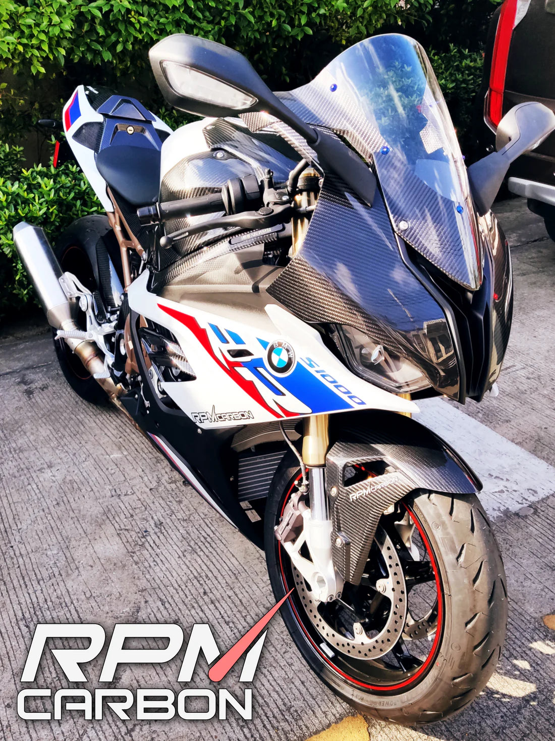 RPM-BMW S1000RR Windshield Carbon - Clear Glass
