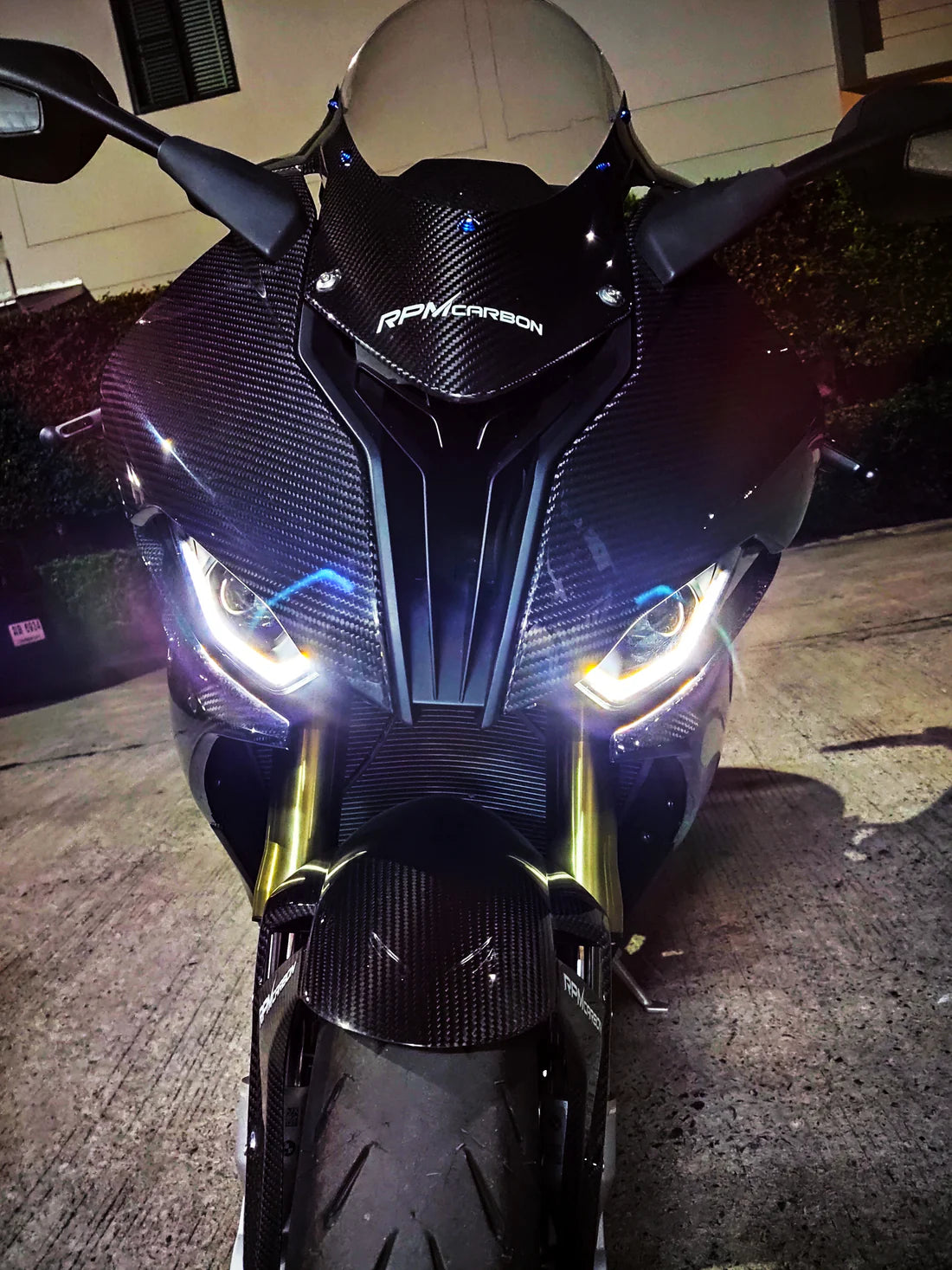 RPM-BMW S1000RR Windshield Carbon - Clear Glass